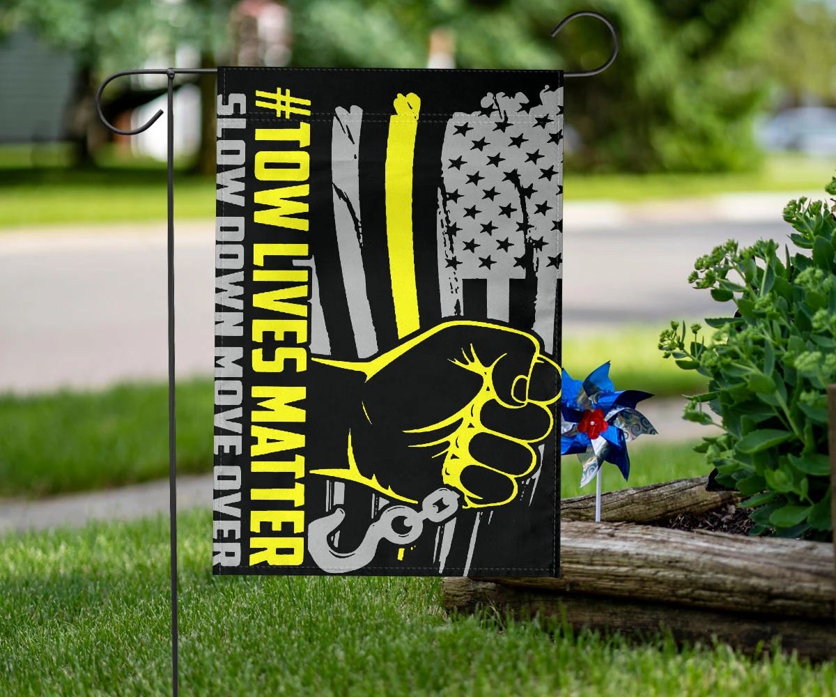 Thin Yellow Line Flag Tow Lives Matter Move Over Slow Down Flag For Indoor Outdoor Home Decor