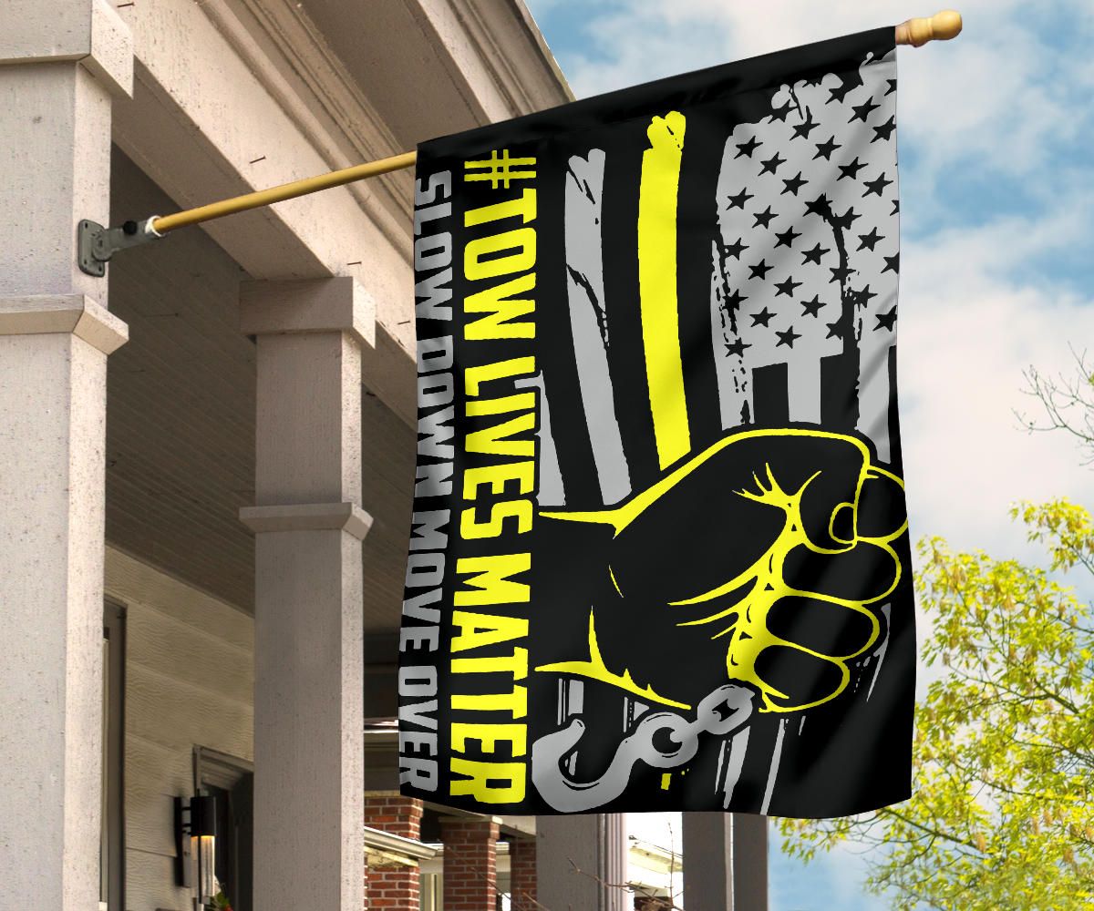 Thin Yellow Line Flag Tow Lives Matter Move Over Slow Down Flag For Indoor Outdoor Home Decor