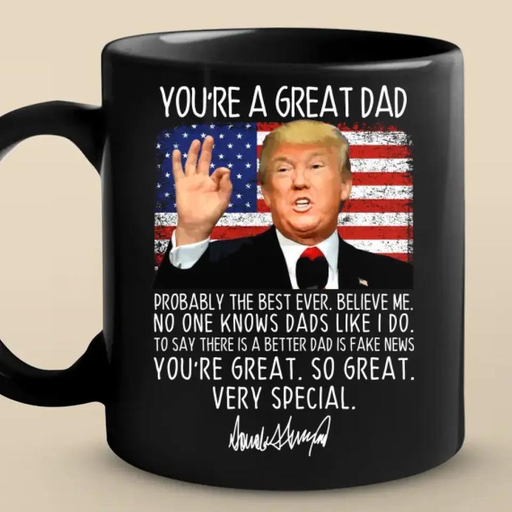 No One Knows Dads Like I Do - Trump Election Black Mug