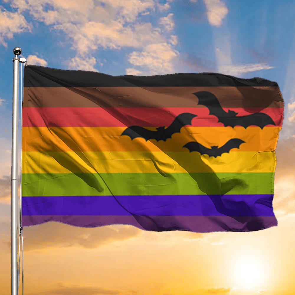 Halloween Pride Flag Bat Philadelphia Pride Flag Halloween Theme Decorations