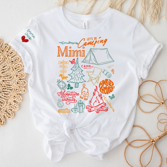 Mimi's Adventure Awaits Camping Tee - Outdoor Lover's Gift
