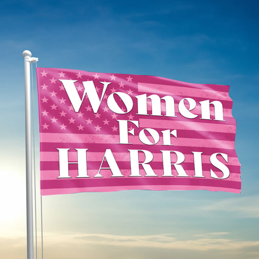 Women For Harris Flag Kamala Harris Campaign Political Flag 2024 President Campaign Merch