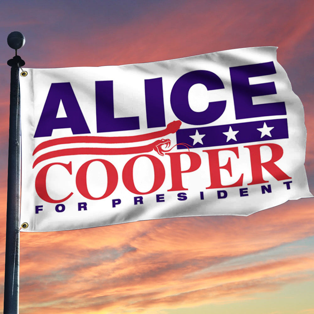 Alice Cooper For President Flag Vote For Alice Flag Home Decor