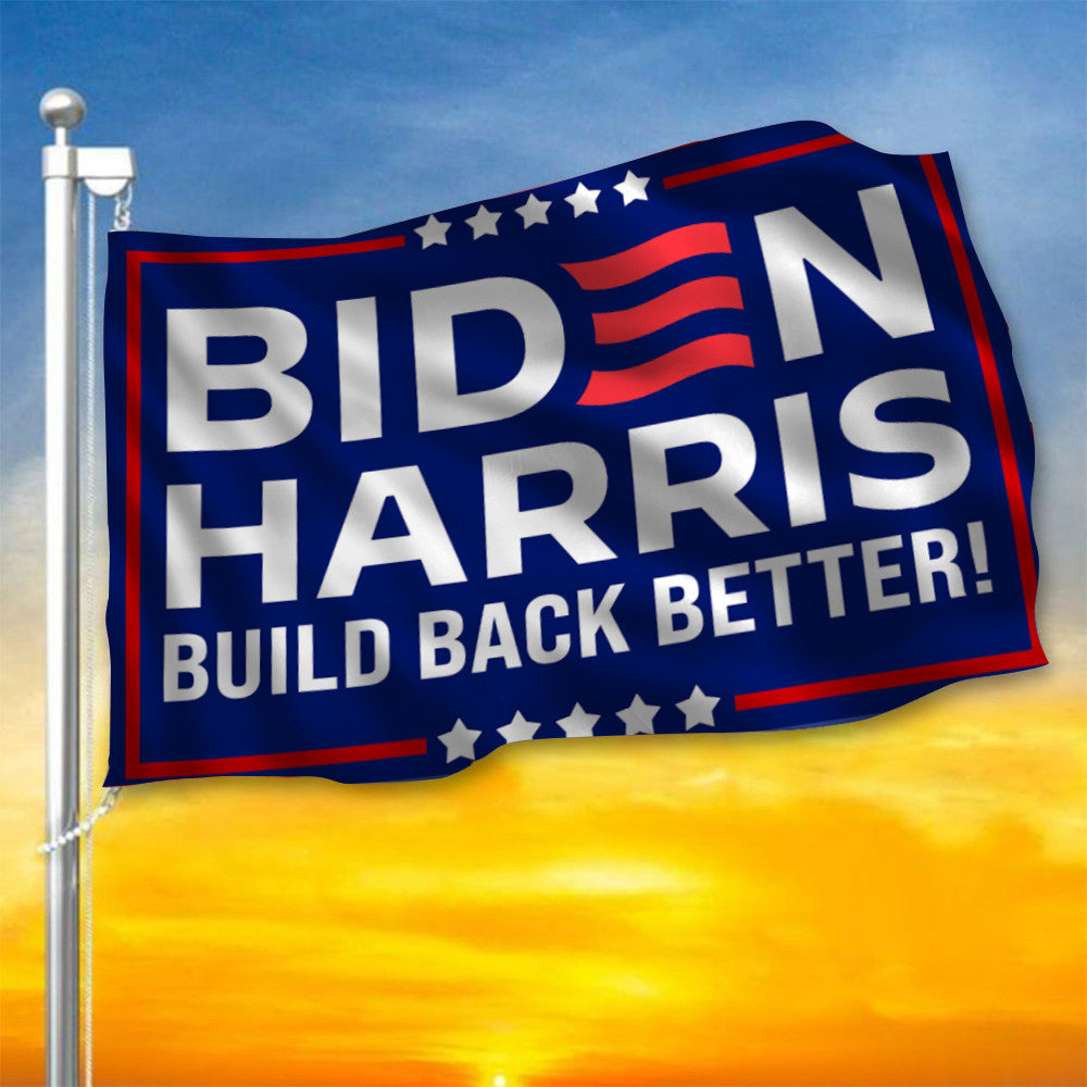 Biden Harris 2024 Flag Biden Harris Build Back Better Flag Political Merch