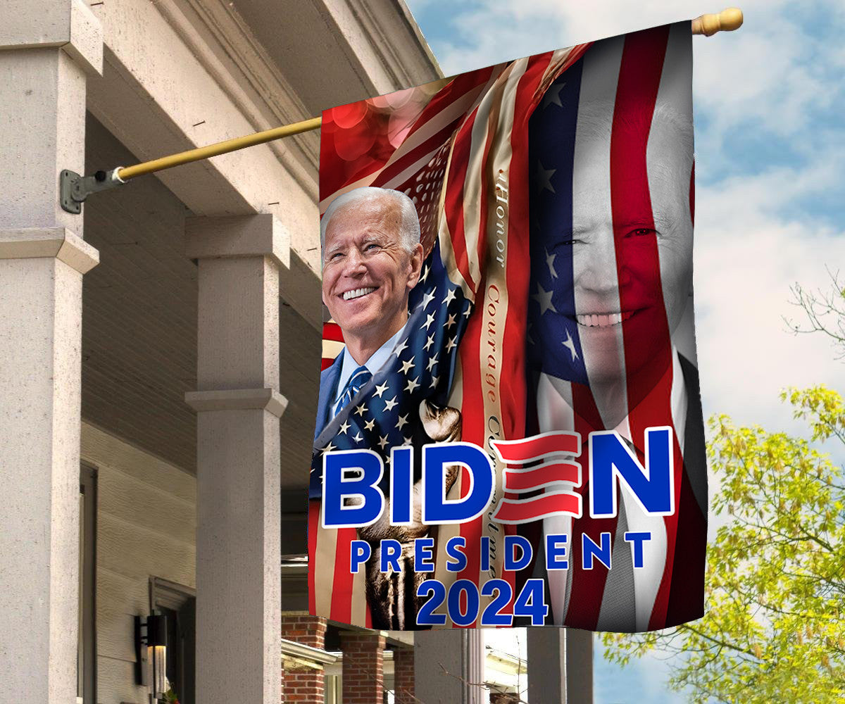 Biden For President 2024 Flag Supporters Joe Biden Campaign Political Flags