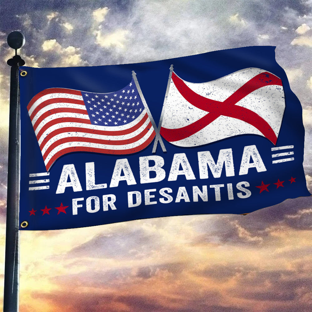 Alabama For Desantis 2024 Flag Alabama Support For Governor Ron DeSantis Campaign Merch