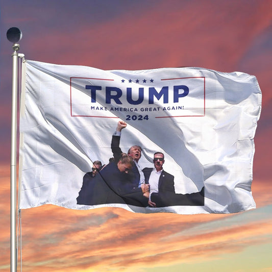 Trump Shooting Flag Trump Make America Great Again Flag Patriot Merch