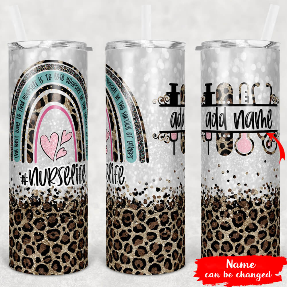 Personalized Nurse Skinny Tumbler Nurse Life