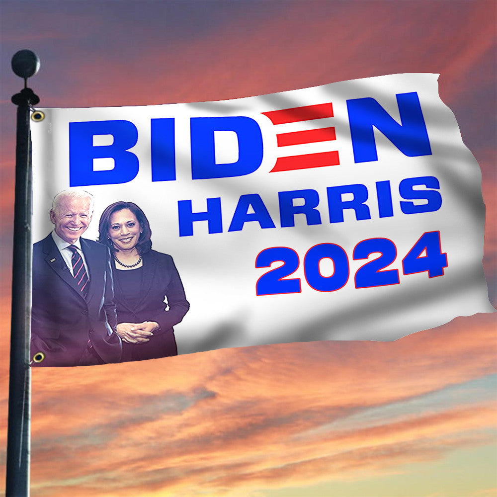 Biden Harris 2024 Flag Kamala Harris Vice President Joe Biden President 2024 Political Merch