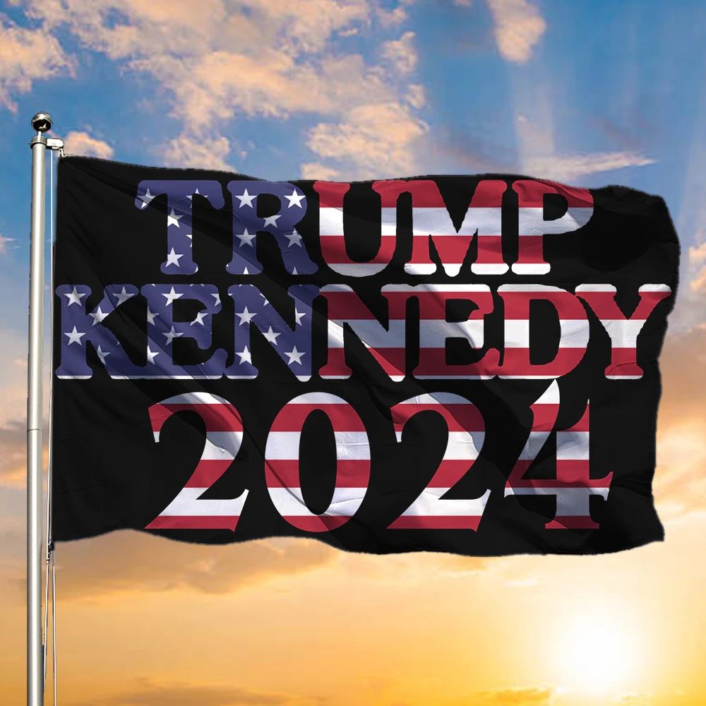 Trump 2024 Jfk Jr Flag America Stars Welcome Garden Flag Decorative House Flags