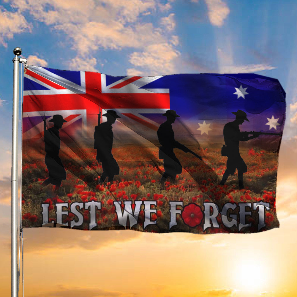 Australian Soldiers Lest We Forget Poppy Flag Australia Flag Veterans Day Ideas Patriotic Merch