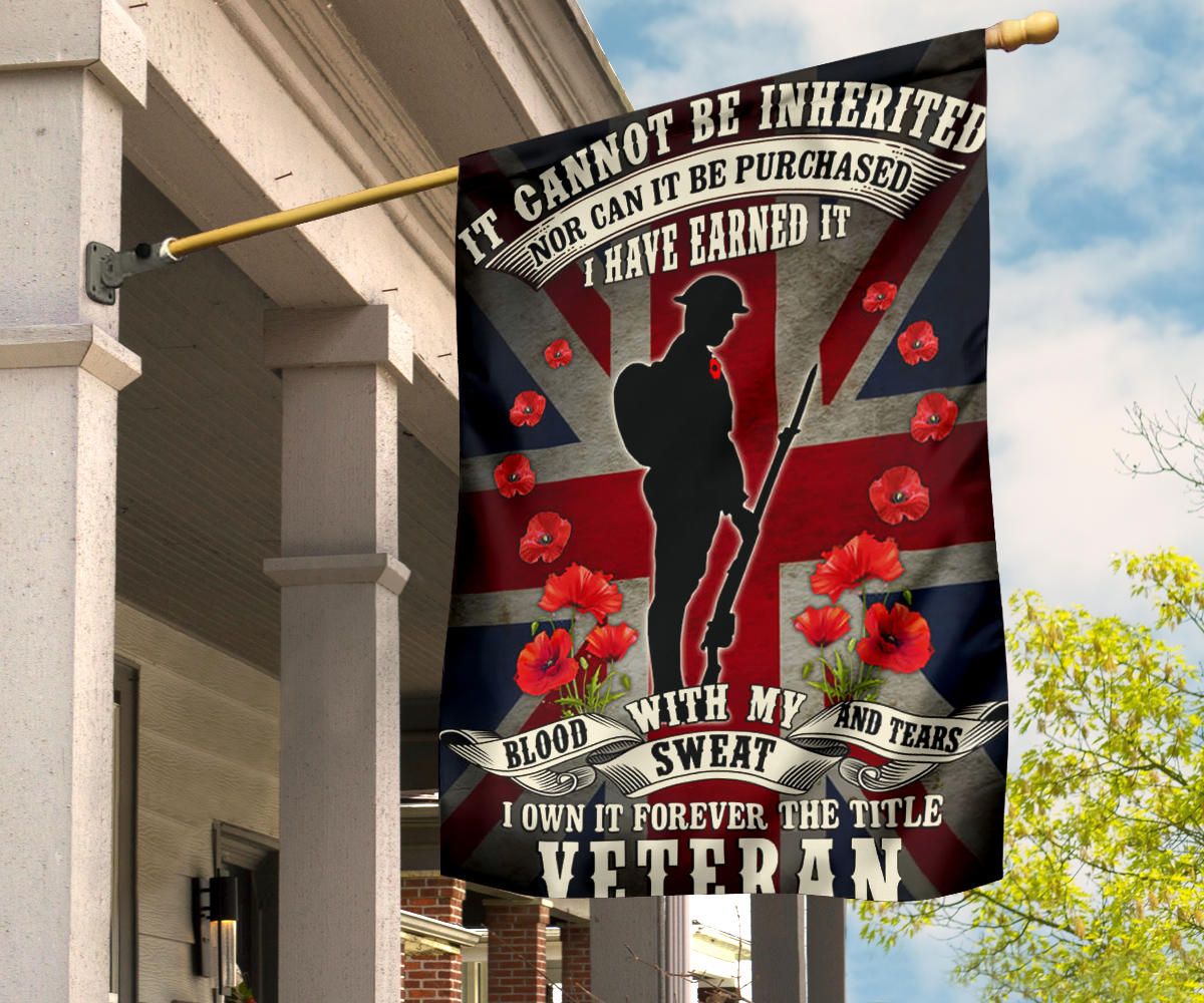 Veteran England Flag It Cannot Be Inherited Nor Can It Be Purchased I Have Earned Flag