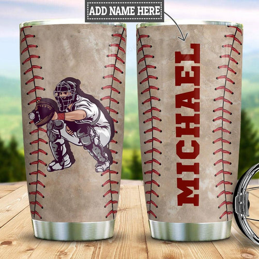 Personalized Baseball Catcher Tumbler