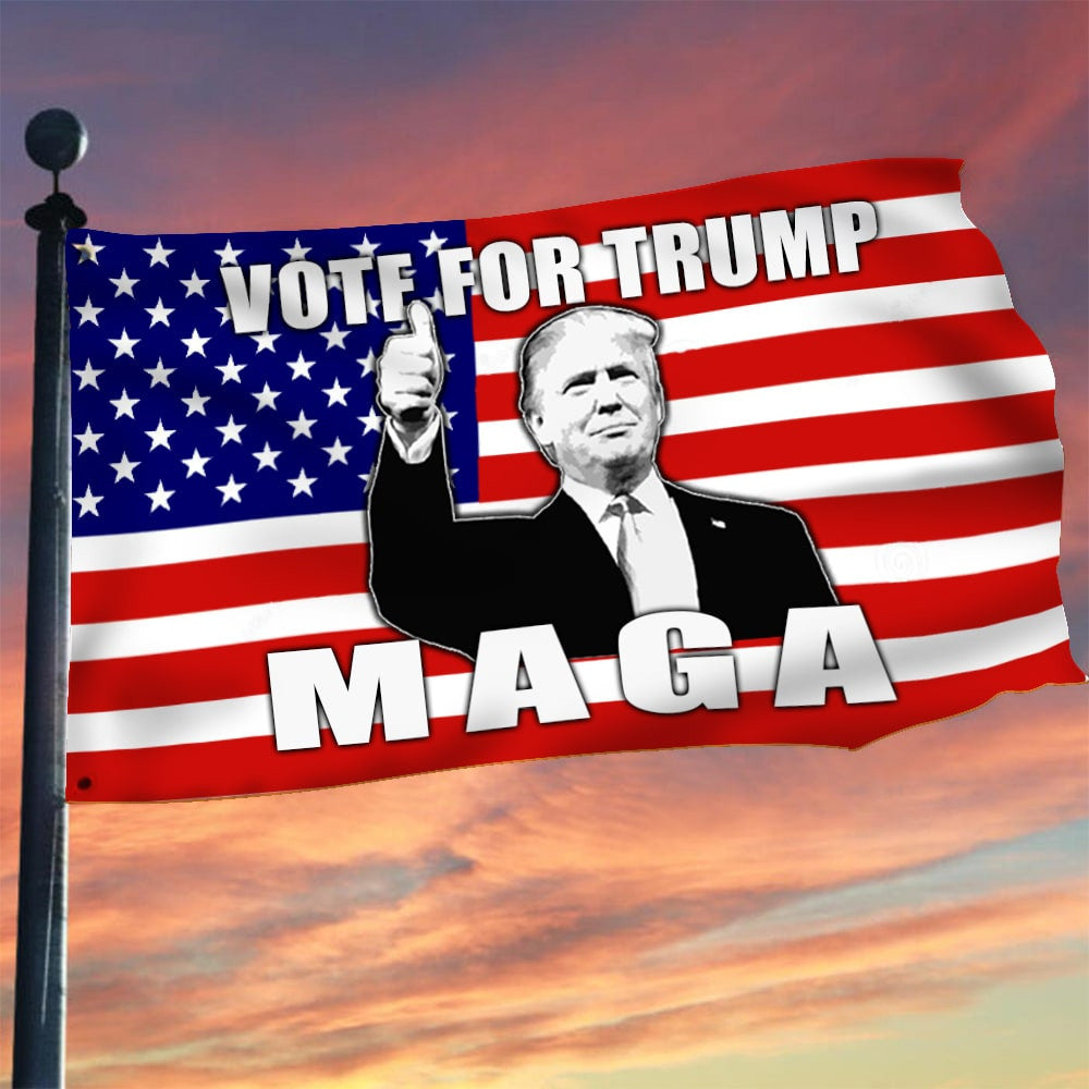 Vote For Trump 2024 Flag Maga Donald Trump Flag Republican Merchandise