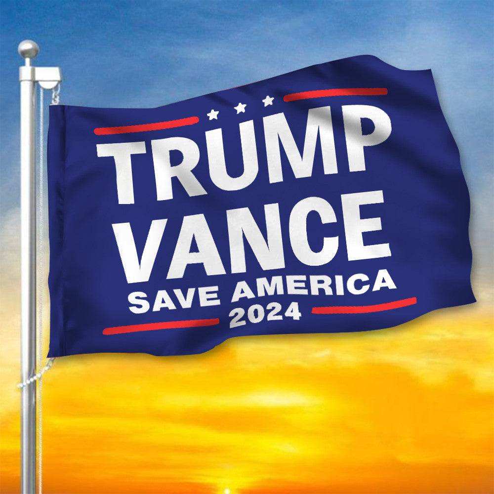 Trump Vance Save America 2024 Flag Donald Trump Campaign Merch Political Flag