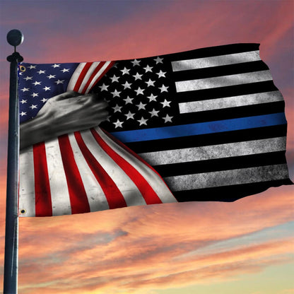 Thin Blue Line Flag Inside American Flag Best Gifts for Police Officers