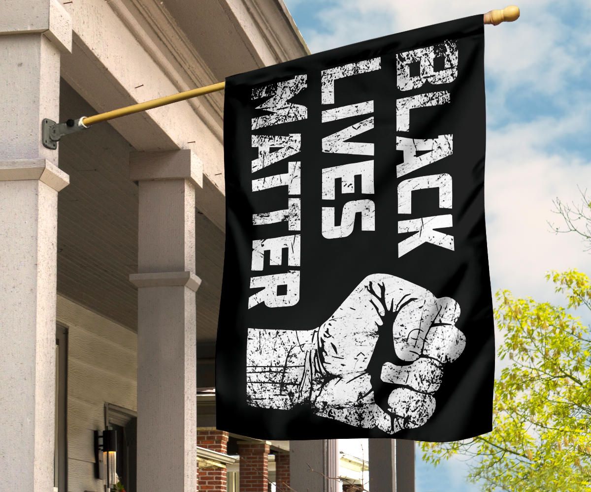 Black Lives Matter Flag Blm Fist Home Decor