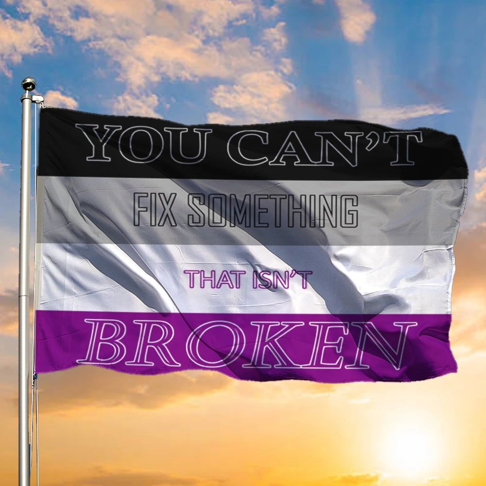 Asexual Flag You Can't Fix Something That Isn't Broken International Asexuality Day Ace Flag