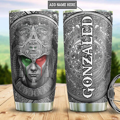 Personalized Aztec Warrior Viking Tumbler