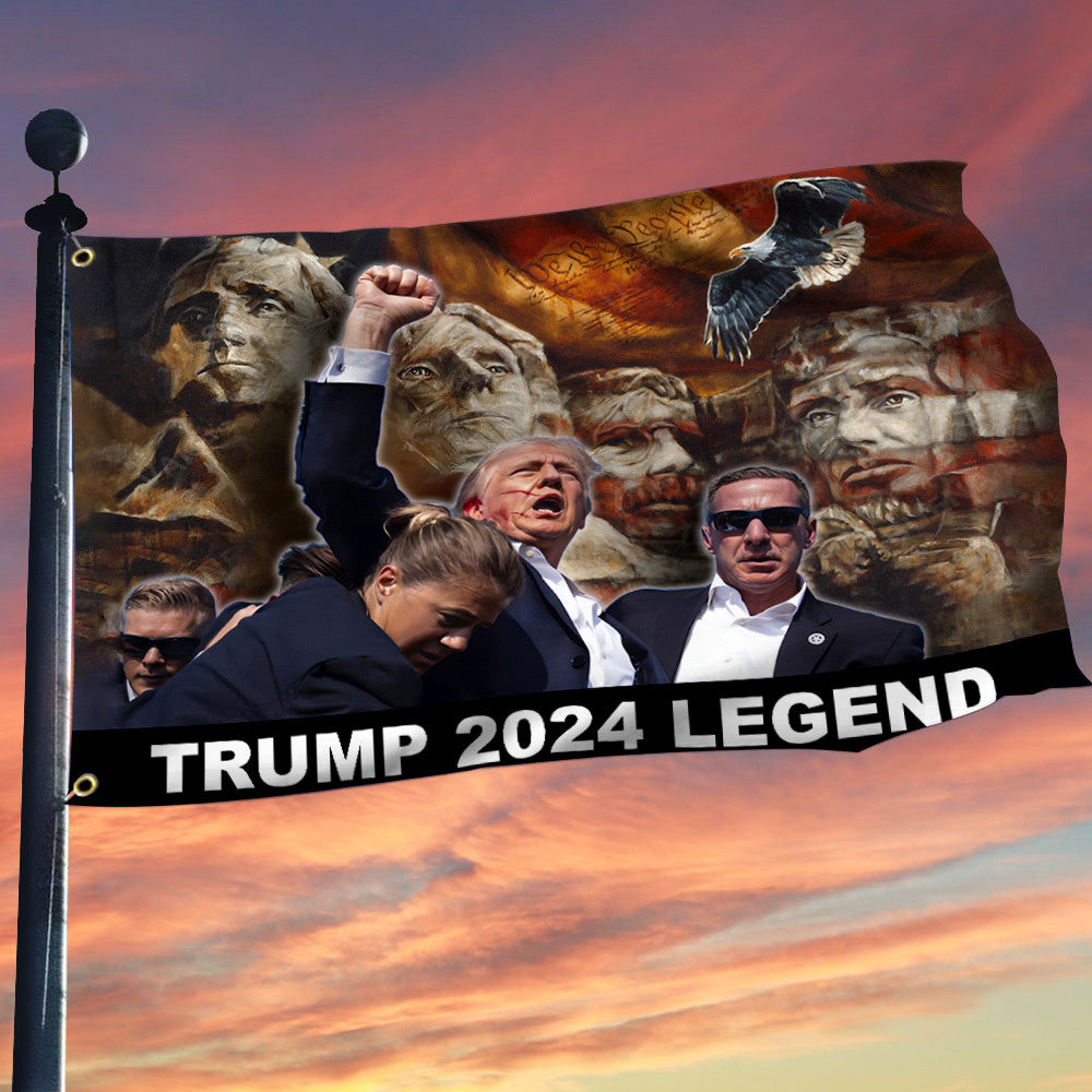 Trump 2024 Legend Flag Donald Trump shooter Shooting Rally Flag Trump Trend Flag