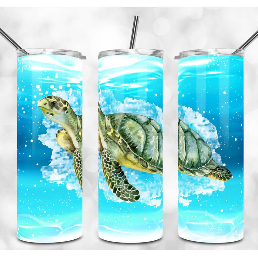 Sea Turtle Skinny Tumbler Funny Tumbler