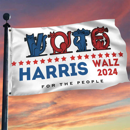 Vote Harris Walz 2024 For The People Flag Kamala For President Walz For Vp Flag For Voters