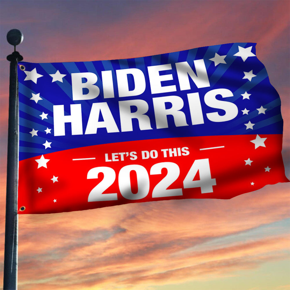 Biden Harris Let's Do This 2024 Flag Biden Harris Campaign Election 2024 Merchandise