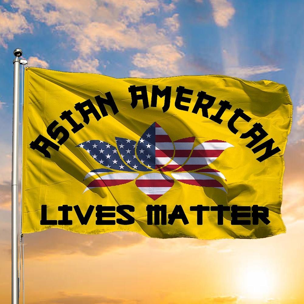 Asian American Lives Matter Flag Stop AAPI Hate Hate Is A Virus Asian Lives Matter Decor