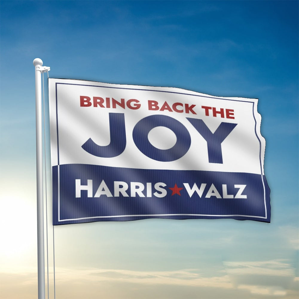 Bring Back The Joy Harris Walz 2024 Flag President Harris VP Walz Flag Indooe Outdoor