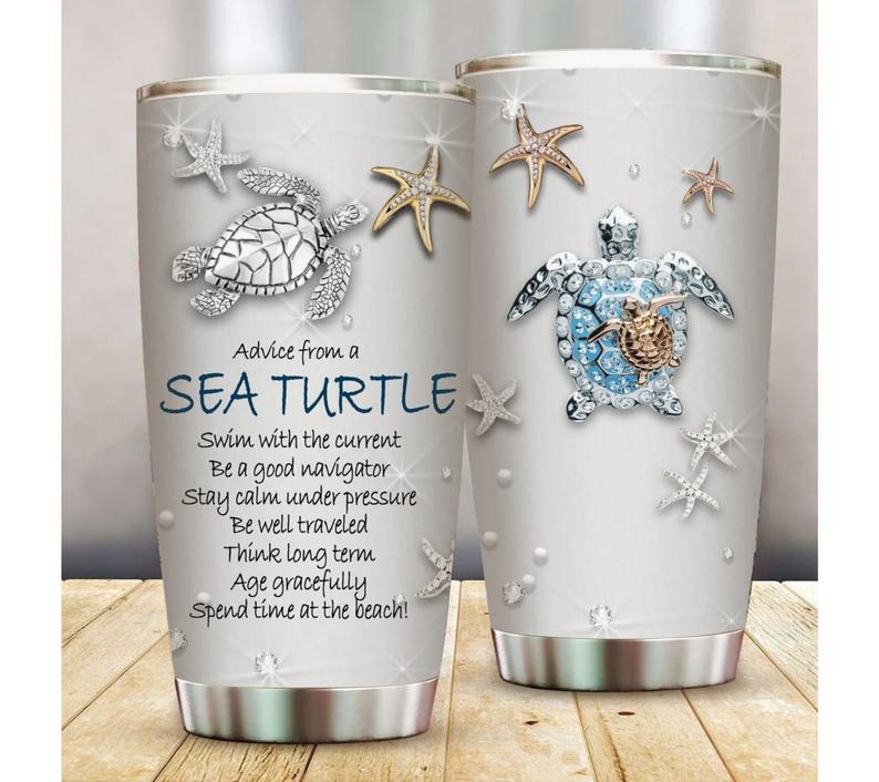 20oz Sea Turtle Tumbler Advice From A Sea Turtle