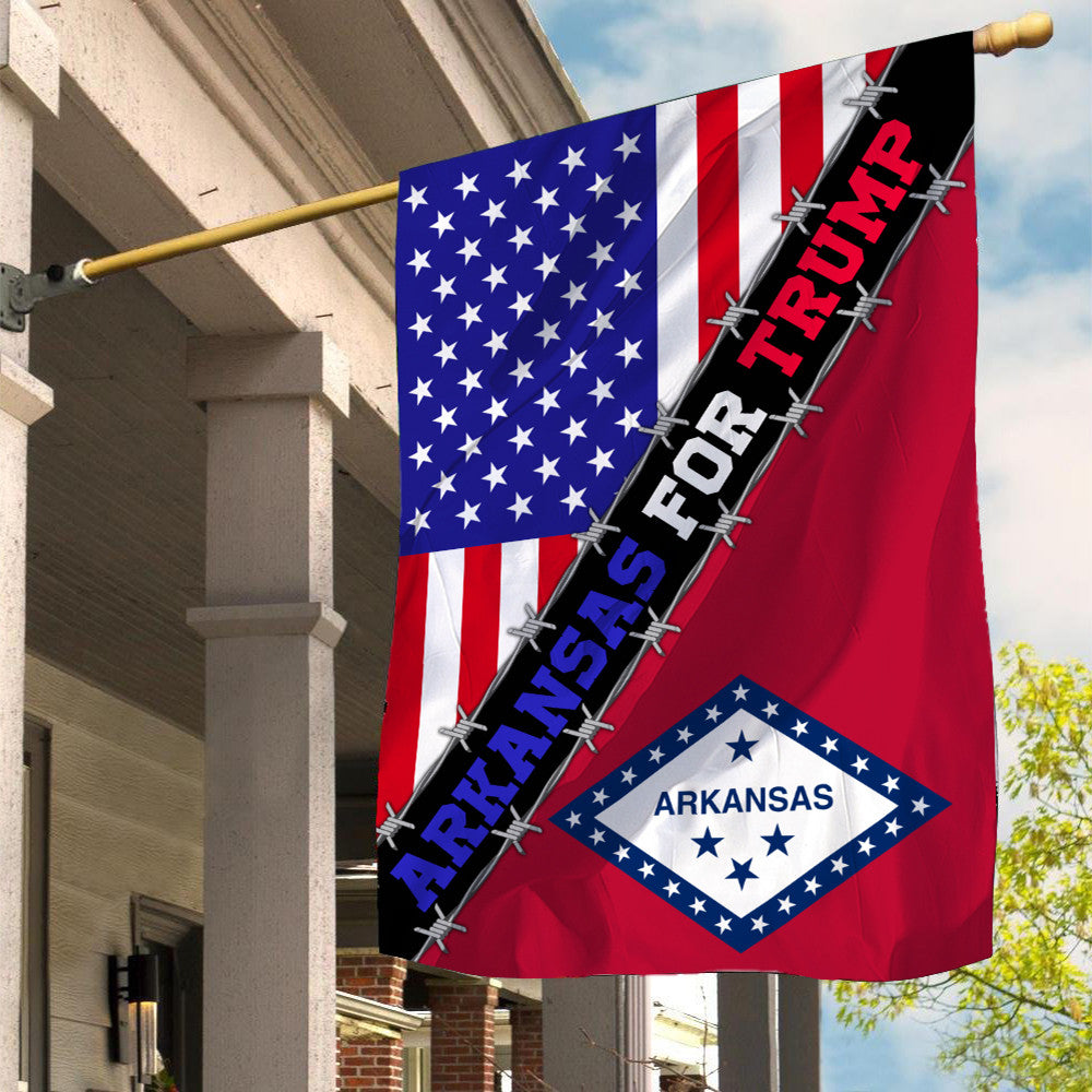 Arkansas For Trump Flag 2024 Vote Trump For President Arkansas And USA Flag 2024 Election Merch