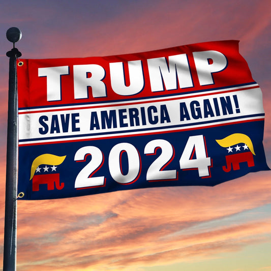 Trump Save America Again 2024 Flag Vote Donald Trump 2024 Ultra Maga Flag Political Merch