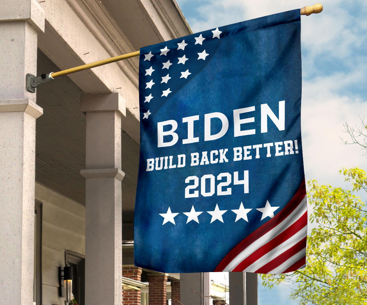 Biden 2024 Build Back Better Flag Voting Joe Biden 2024 Campaign Election Yard Flag