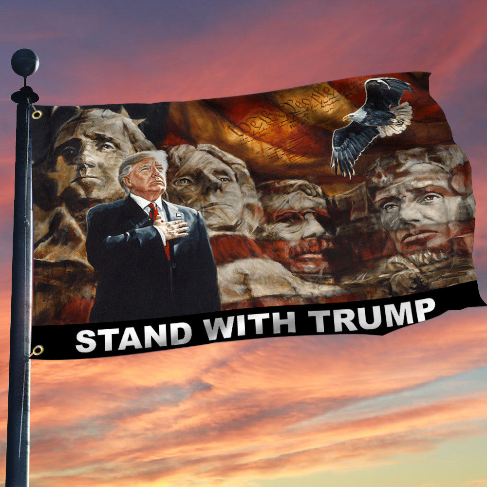 Trump Shooting Flag We The People Stand With Trump Flag 2024 Republican Merchandise Trump Trend Flag