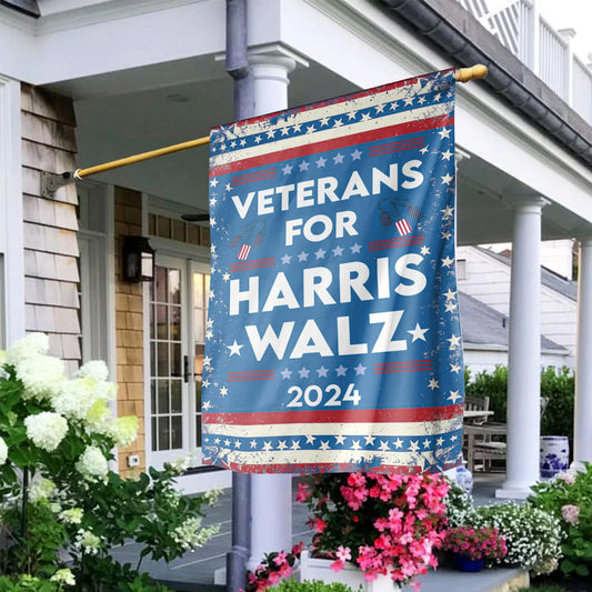 Veterans For Harris Walz 2024 Flag Harris For President Walz For Vp Political Flag Decor