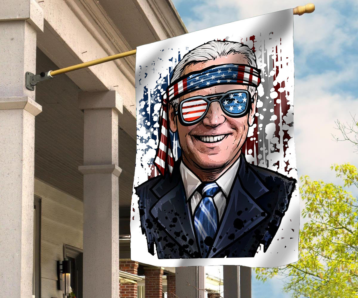 Biden 2024 Flag Patriotic Joe Biden With Sunglasses Election Campaign Merch Banner