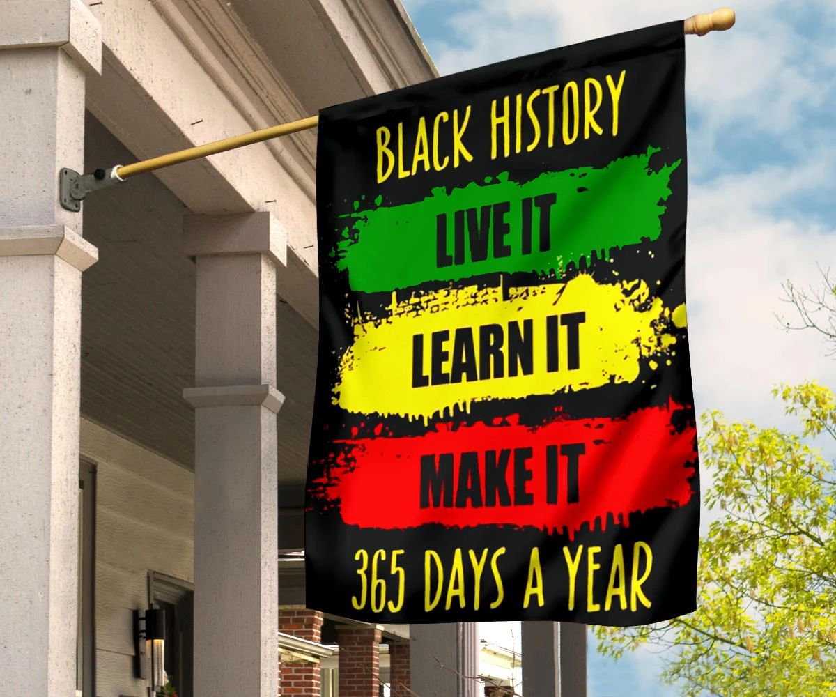 Black History Flag Black History Month Flag Red Black Green African American Month Decor