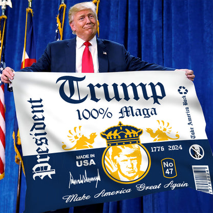 Trump Make America Great Again Flag 100 MAGA President Donald Trump Flag Patriotic Decor