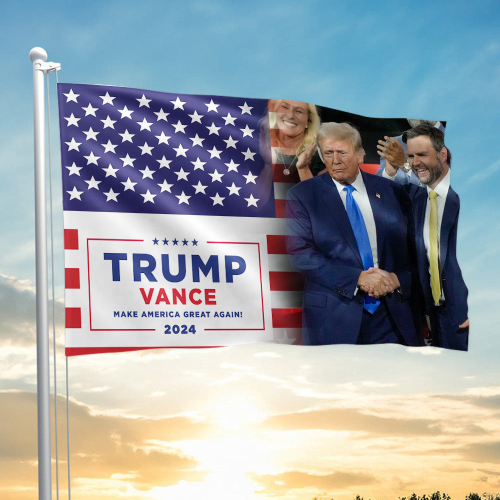 Trump Vance Make America Great Again 2024 Flag Trump Vance Flag Home Decor