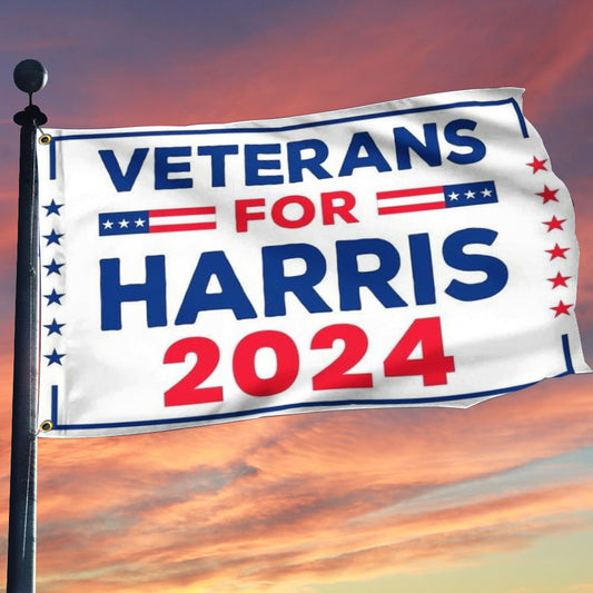 Veterans For Harris Walz 2024 Flag Kamala Harris Tim Walz 2024 Campaign Flag For Outside