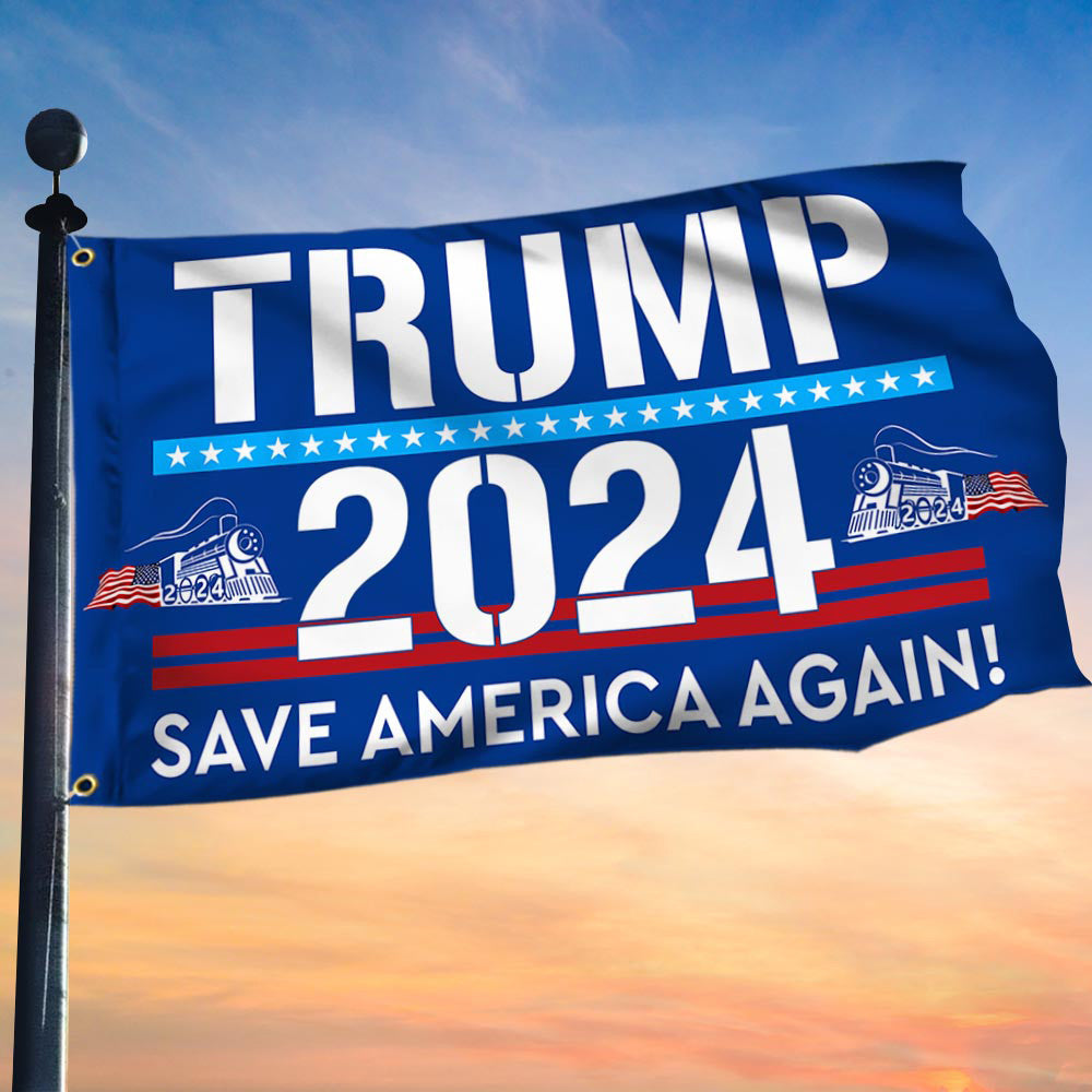 Trump 2024 Save America Again Flag Supporters Trump For President Ultra Maga Flag