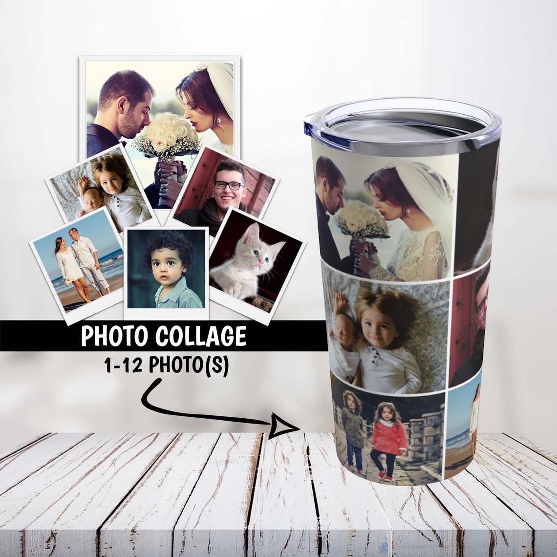 Custom Photos Collage Family Tumbler