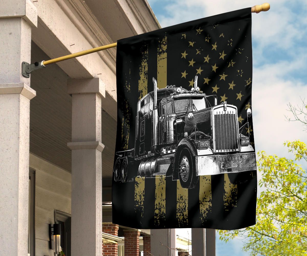 Truck Flag American Flag Indoor Outdoor Decor Gift Ideas For Trucker Truck Drivers