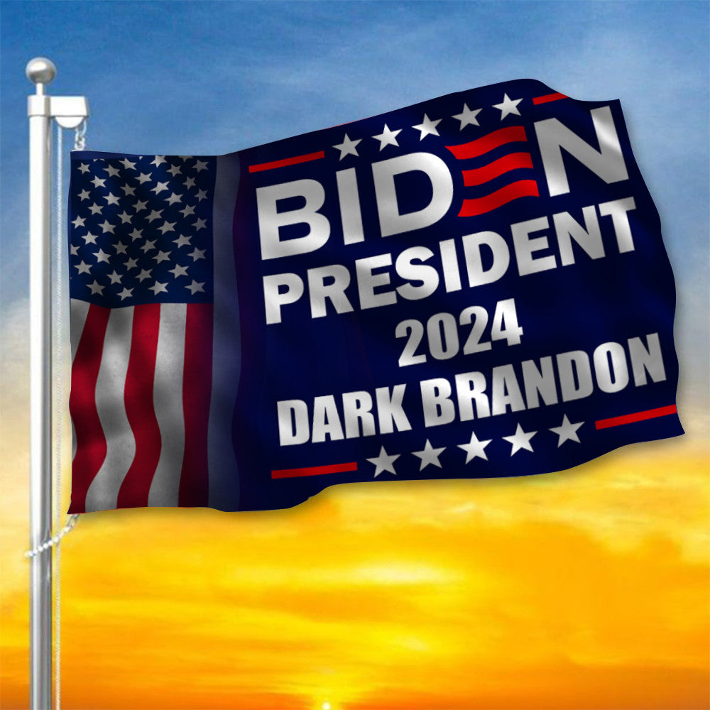 Biden President 2024 Dark Brandon Flag Joe Biden Campaign Merchandise