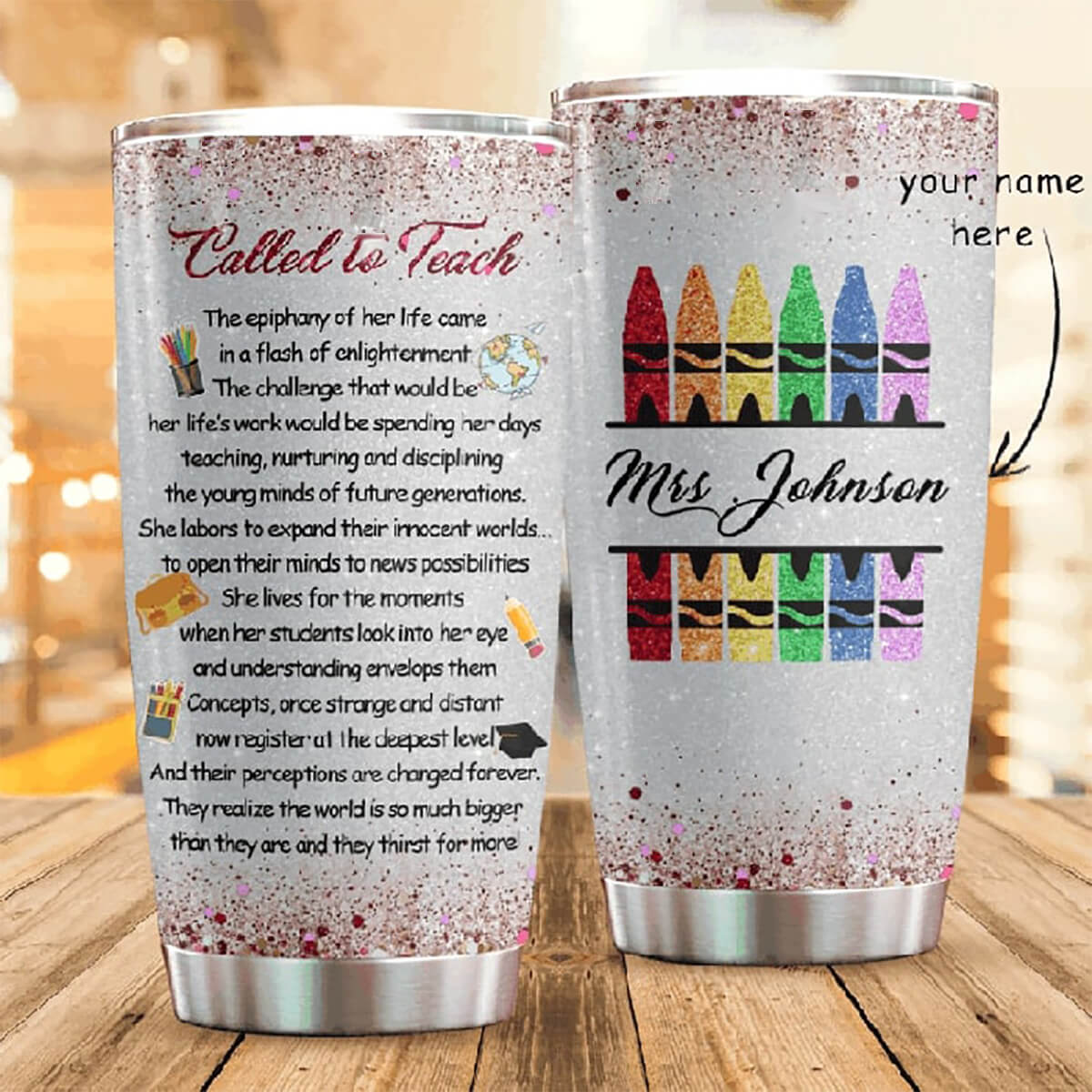 Personalized Best Teacher Tumbler Called To Teach