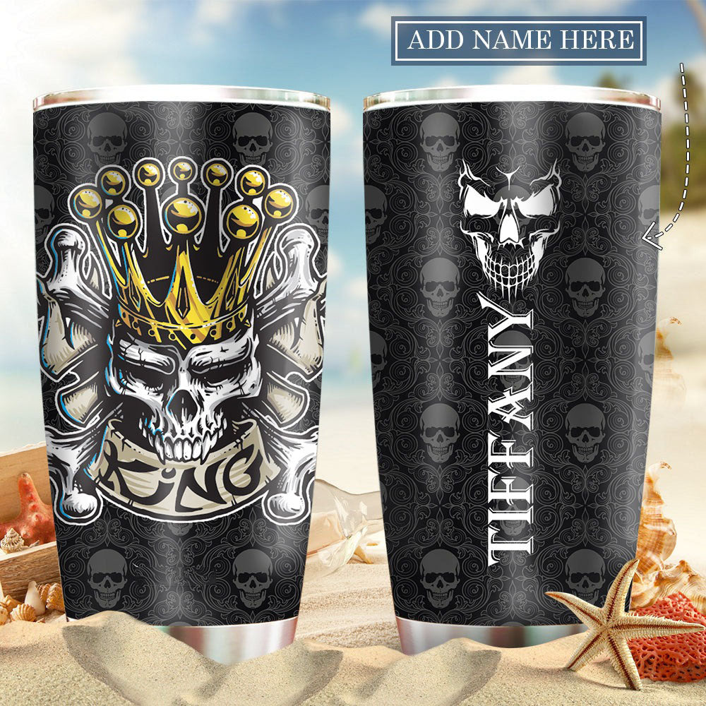 Custom Name Skull King Tumbler