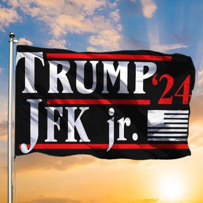 Trump 2024 Jfk Jr Flag America Flag Graphic Anniversary Decoration Ideas Garden Ornaments