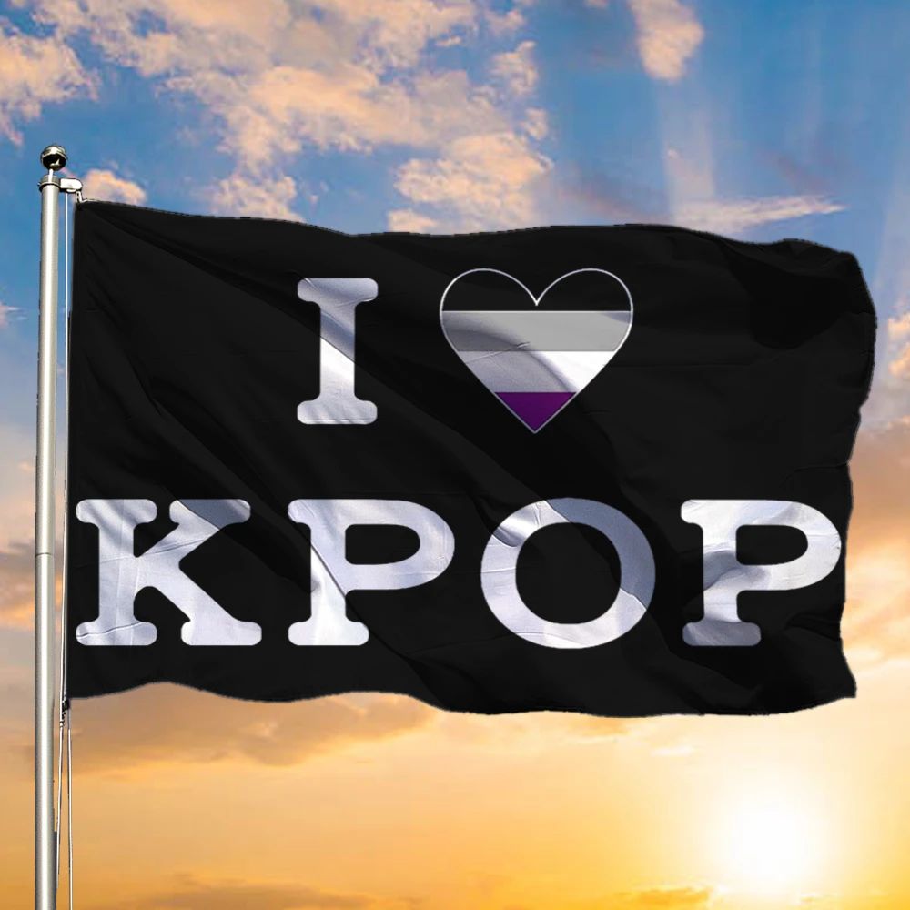 Asexual Flag I Love Kpop International Asexuality Day LGBT Pride Parade Ace Flag