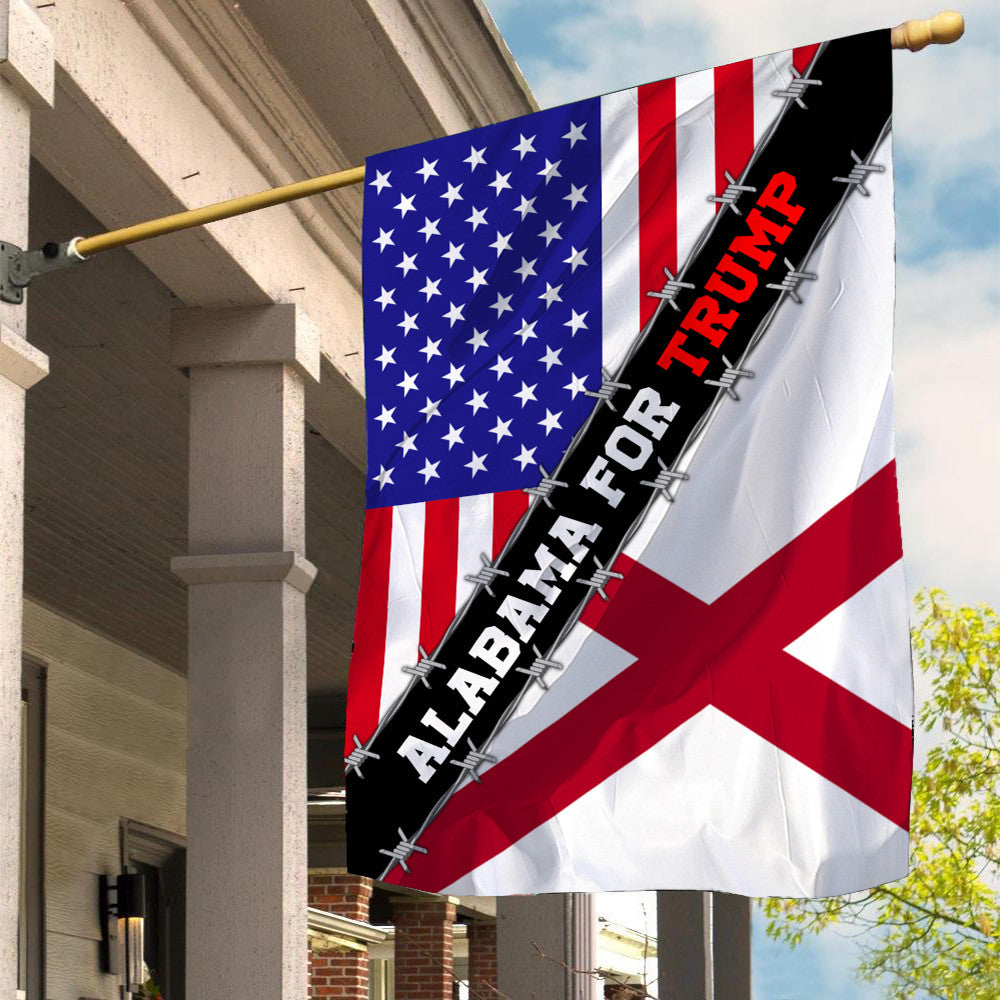 Alabama For Trump Flag 2024 Patriotic Arkansas Vote Trump For President 2024 Election Merch