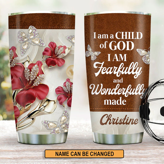 Personalized Christian Tumbler I Am A Child Of God